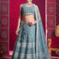Monjolika Fashion Blue Embroidered And Sequin Work Wedding Lehenga Choli - Swadesiicart