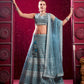 Monjolika Fashion Blue Embroidered And Sequin Work Wedding Lehenga Choli - Swadesiicart