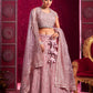 Monjolika Fashion Net Embroidered And Sequin Work Wedding Lehenga Choli in Pink - Swadesiicart