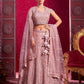 Monjolika Fashion Net Embroidered And Sequin Work Wedding Lehenga Choli in Pink - Swadesiicart