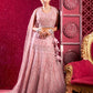 Monjolika Fashion Net Embroidered And Sequin Work Wedding Lehenga Choli in Pink - Swadesiicart