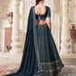 Monjolika Fashion Dark Teal Embroidered And SequinsWork Georgette Designer Lehenga Choli - Swadesiicart