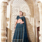 Monjolika Fashion Dark Teal Embroidered And SequinsWork Georgette Designer Lehenga Choli - Swadesiicart