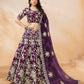 Monjolika Fashion Embroidered Art Silk Purple Lehenga Choli - Swadesiicart
