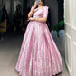Lorenvalley Fashion Pink Kanjivaram Zari Weaving Work With Lace Touch Up Gown with Koti - Swadesiicart