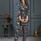 Monjolika Fashion Dark Teal Rayon Printed Casual Wear Co Ord Set - Swadesiicart
