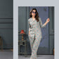 Monjolika Fashion Light Grey Rayon Printed Casual Wear Co Ord Set - Swadesiicart