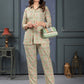 Monjolika Fashion Beige Rayon Printed Casual Wear Co Ord Set - Swadesiicart