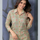 Monjolika Fashion Beige Rayon Printed Casual Wear Co Ord Set - Swadesiicart