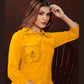 Monjolika Fashion Yellow Maaza Cotton With Hand Work Trendy Co Ord Set - Swadesiicart