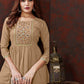 Monjolika Fashion Beige Maaza Cotton With Hand Work Trendy Co Ord Set - Swadesiicart