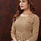 Monjolika Fashion Beige Maaza Cotton With Hand Work Trendy Co Ord Set - Swadesiicart