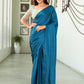 Tikhi Imli Solid Satin Saree | Swadesiicart