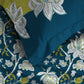 MYTRIDENT Blue White Floral Cotton 144 TC Queen Bedsheet With 2 Pillow Covers - Swadesiicart