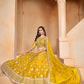 Monjolika Fashion Embroidered Art Silk Yellow Designer Lehenga Choli - Swadesiicart