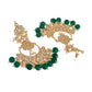 Shoshaa Green Contemporary Chandbalis Earrings | Swadesiicart
