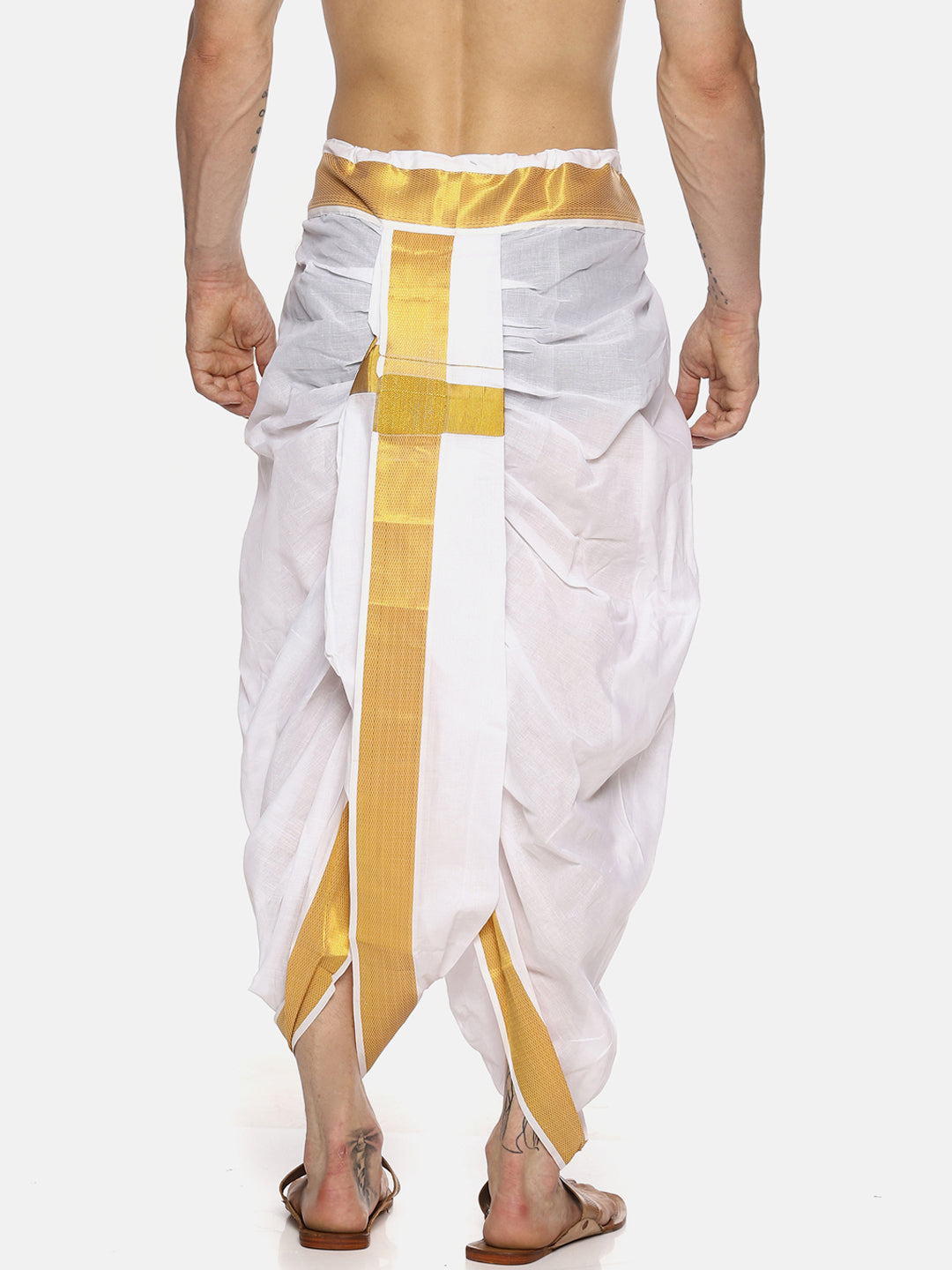 Sethukrishna Men White Solid Readymade Dhoti Pants | Swadesiicart