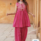 Kalini Ethnic Motifs Printed A-Line Kurta With Sharara & Dupatta | Swadesiicart