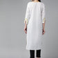 ADA Floral Embroidered Chikankari Kurta | Swadesiicart