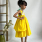 ArthLife Yellow Pepa Rainbow Partywear Dress