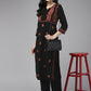 ADA Ethnic Motifs Embroidered Chikankari Cotton Straight Kurta