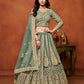 Monjolika Fashion Net Green Embroidered Designer Lehenga Choli - Swadesiicart