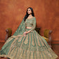 Monjolika Fashion Net Green Embroidered Designer Lehenga Choli - Swadesiicart