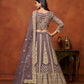 Monjolika Fashion Net Purple Embroidered Designer Lehenga Choli - Swadesiicart
