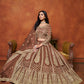 Monjolika Fashion Net Brown Embroidered Designer Lehenga Choli - Swadesiicart