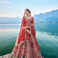 Monjolika Fashion Red Silk Embroidered Sequins Thread And Zari Work Bridal Trendy Lehenga Choli - Swadesiicart