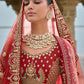 Monjolika Fashion Red Silk Embroidered Sequins Thread And Zari Work Bridal Trendy Lehenga Choli - Swadesiicart