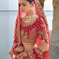 Monjolika Fashion Red Silk Embroidered Sequins Thread And Zari Work Bridal Trendy Lehenga Choli - Swadesiicart