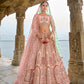 Monjolika Fashion Light Pink Silk Embroidered Sequins Thread And Zari Work Bridal Trendy Lehenga Choli - Swadesiicart