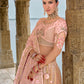 Monjolika Fashion Light Pink Silk Embroidered Sequins Thread And Zari Work Bridal Trendy Lehenga Choli - Swadesiicart