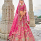 Monjolika Fashion Rani Pink Silk Embroidered Sequins Thread And Zari Work Bridal Trendy Lehenga Choli - Swadesiicart