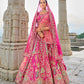 Monjolika Fashion Rani Pink Silk Embroidered Sequins Thread And Zari Work Bridal Trendy Lehenga Choli - Swadesiicart