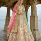 Monjolika Fashion Cream Silk Embroidered Sequins Thread And Zari Work Bridal Trendy Lehenga Choli - Swadesiicart