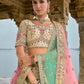 Monjolika Fashion Cream Silk Embroidered Sequins Thread And Zari Work Bridal Trendy Lehenga Choli - Swadesiicart