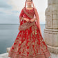 Monjolika Fashion Red Silk Embroidered Sequins Thread And Zari Work Bridal Trendy Lehenga Choli - Swadesiicart