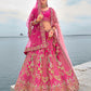 Monjolika Fashion Rani Pink Silk Embroidered Sequins Thread And Zari Work Bridal Trendy Lehenga Choli - Swadesiicart