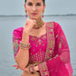 Monjolika Fashion Rani Pink Silk Embroidered Sequins Thread And Zari Work Bridal Trendy Lehenga Choli - Swadesiicart