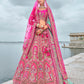 Monjolika Fashion Rani Pink Silk Embroidered Sequins Thread And Zari Work Bridal Trendy Lehenga Choli - Swadesiicart