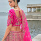 Monjolika Fashion Rani Pink Silk Embroidered Sequins Thread And Zari Work Bridal Trendy Lehenga Choli - Swadesiicart