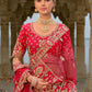 Monjolika Fashion Red Silk Embroidered Sequins Thread And Zari Work Bridal Trendy Lehenga Choli - Swadesiicart