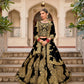Monjolika Fashion Velvet Black Embroidered Stone Work Wedding Lehenga Choli - Swadesiicart