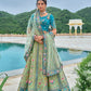 Monjolika Fashion Silk Blend Embroidered Sequins Sea Green And Turquoise Designer Lehenga Choli - Swadesiicart