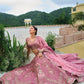 Monjolika Fashion Silk Blend Embroidered Sequins Onion Pink Designer Lehenga Choli - Swadesiicart