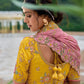 Monjolika Fashion Silk Blend Embroidered Sequins Yellow And Pink Designer Lehenga Choli - Swadesiicart