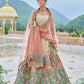Monjolika Fashion Silk Blend Embroidered Sequins Multi Colour Designer Lehenga Choli - Swadesiicart