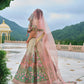 Monjolika Fashion Silk Blend Embroidered Sequins Multi Colour Designer Lehenga Choli - Swadesiicart